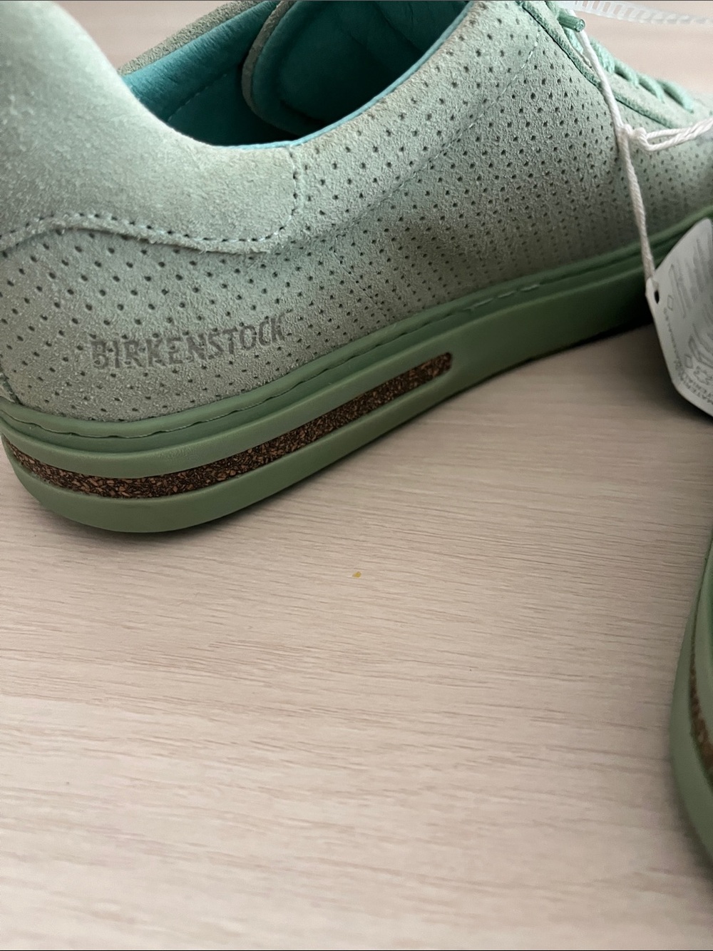 Birkenstock Mint Green Lace-Up Perforated Sneakers - Picture 16 of 17